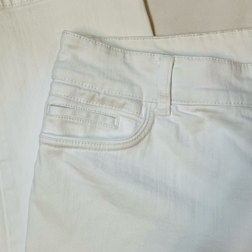 Chico’s So Slimming Jeans White Sz 2.5 Reg Sz 14 Crop - Picture 6 of 14